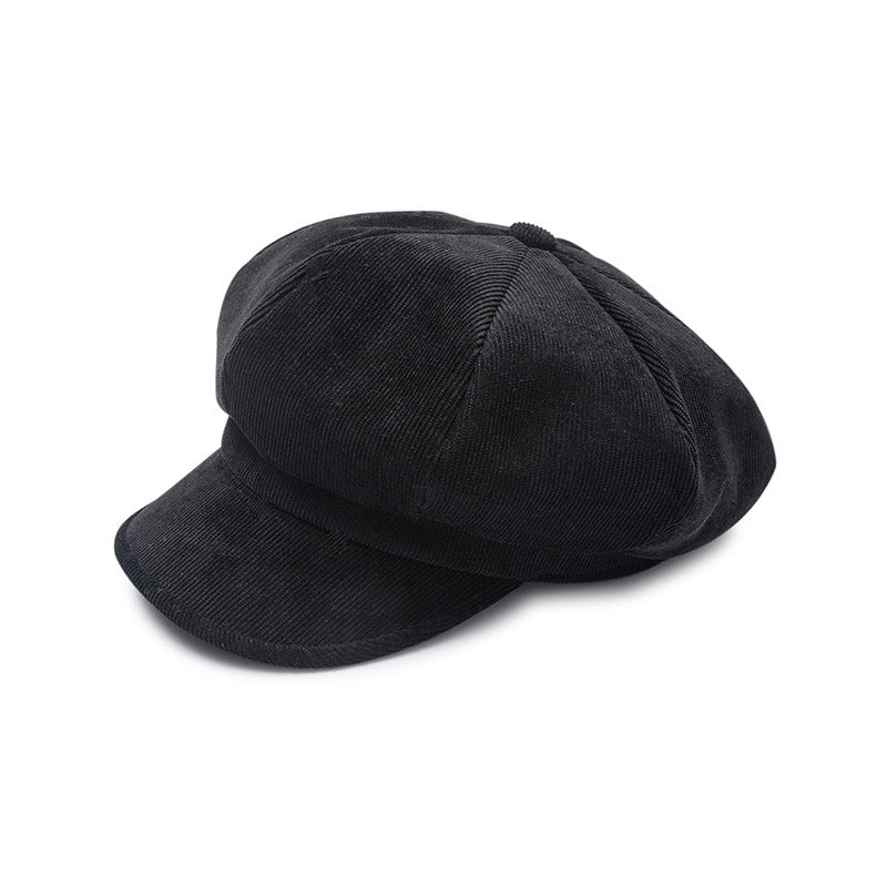 Women's Spring And Autumn All Match Corduroy Peaked Hat