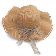 Large Brim Foldable Bow Beach Holiday Shade Hat