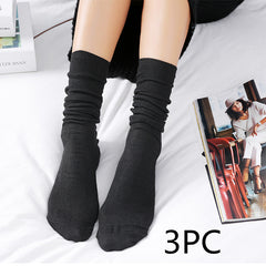 Women's Thin Solid Color Retro Long Socks