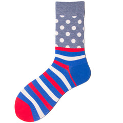 Color Large Version Polka Dot Men's Trendy Socks In Tube Socks