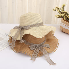Large Brim Foldable Bow Beach Holiday Shade Hat