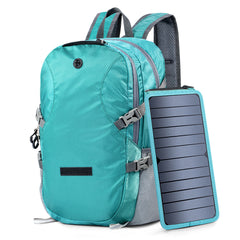 Solar Bag Backpack Foldable Hiking Daypack With 5V Power Supply
