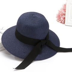 Foldable Dome Sun Protection Ladies Summer Straw Hat