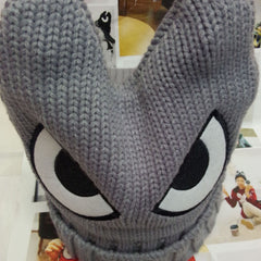 Women's Fashion Cute Devil Cow Horn Ears Knitted Wool Hat