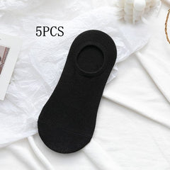 Socks Men And Women Solid Color Boat Socks Spring Invisible Socks Socks Socks Net Red Men'S Socks