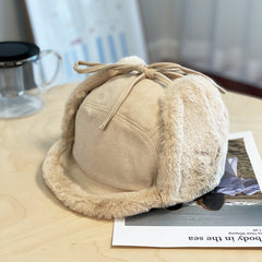 Electric Car Lamb Velvet Plus Velvet Leifeng Hat
