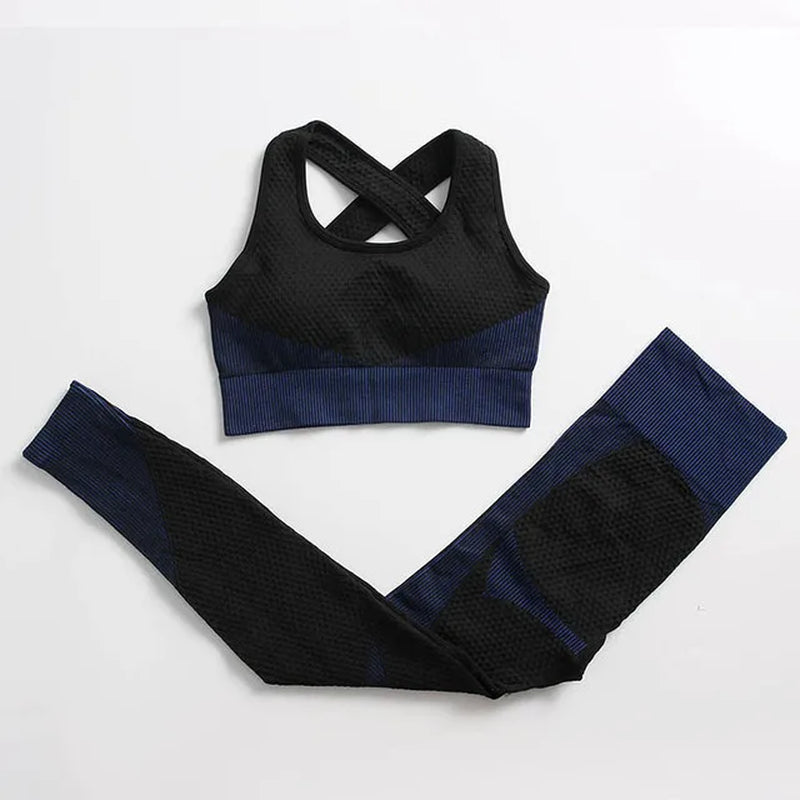 2/3Pcs Women Gym Suit Fitness Sets Sports Workout Sportswear Gym Clothing Yoga Fitness Set Female Workout Leggings Top Leggings