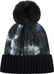 Winter Tie Dye & Christmas Cuffed Pom Knit Soft Thick Beanie Skully Hat