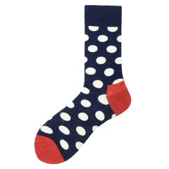 Color Large Version Polka Dot Men's Trendy Socks In Tube Socks