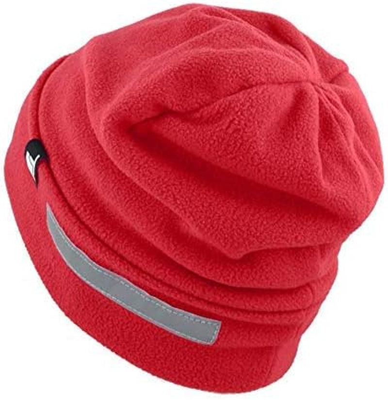 Fleece Winter Functional Beanie Hat Cold Weather-Reflective Safety for Everyone Performance Stretch