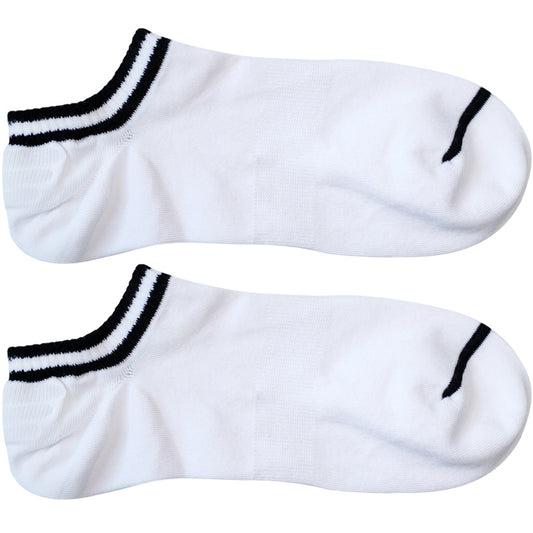 Two Bar Boat Socks Washed Combed Cotton Socks