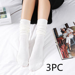 Women's Thin Solid Color Retro Long Socks