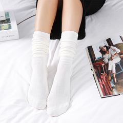 Women's Thin Solid Color Retro Long Socks