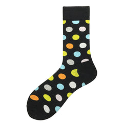 Color Large Version Polka Dot Men's Trendy Socks In Tube Socks